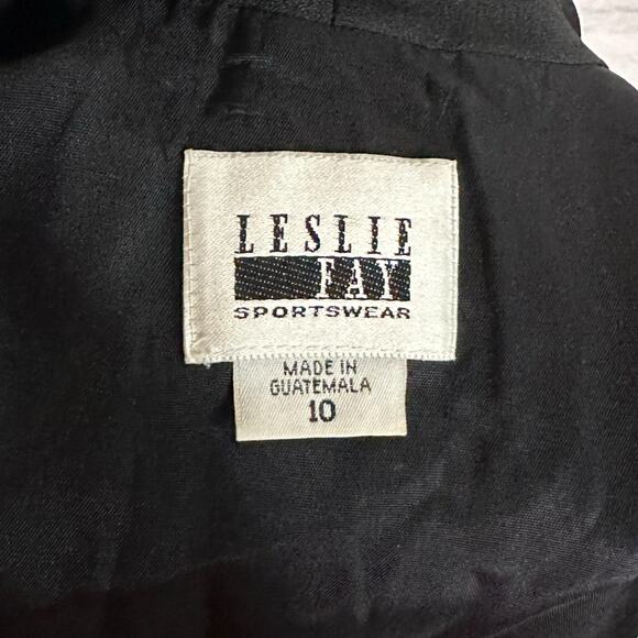 Leslie Fay Black Open Beaded Blazer, Size 10, Pre-owned - Picture 3 of 5